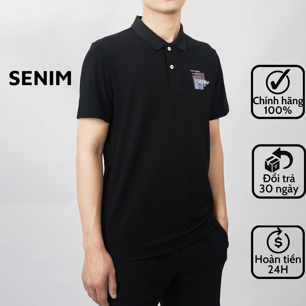 Áo polo nam SENIM, áo phông nam có cổ form slimfit chất vải cotton thoáng mát không nhăn S6886 | BigBuy360 - bigbuy360.vn