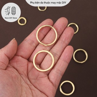 Khoen móc tròn chất đồng thau size 15mm/20mm/25mm/30mm phụ kiện làm đồ da túi xách bóp ví thủ công handmade diy