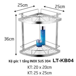 KỆ GÓC TREO TƯỜNG 2 TẦNG INOX 304, KỆ LƯỚI CHẮC CHẮN HÀNG CHUẨN KHÔNG CONG VÊNH