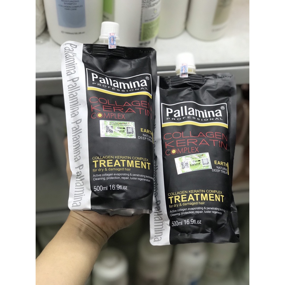 Kem hấp tóc Collagen Keratin Pallamina 500ML