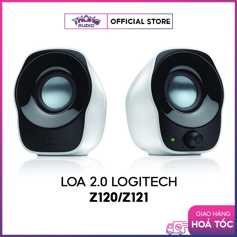 Loa 2.0 Logitech Z120/Z121 - công suất 2 Watts, kết nối cổng 3.5mm, loa vi tính 2.0- Hàng chính hãng, bảo hành 12 tháng