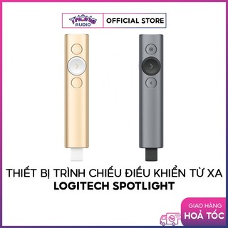 Thiết bị trình chiếu điều khiển từ xa Logitech Spotlight - Kết nối ngay lập tức qua đầu thu USB hoặc Bluetooth