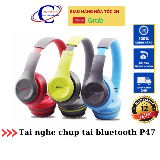 Tai nghe bluetooth chụp tai headphone không dây có mic livestream học zoom hỗ trợ thẻ nhớ và usb chính hãng PHUKIENCHAT