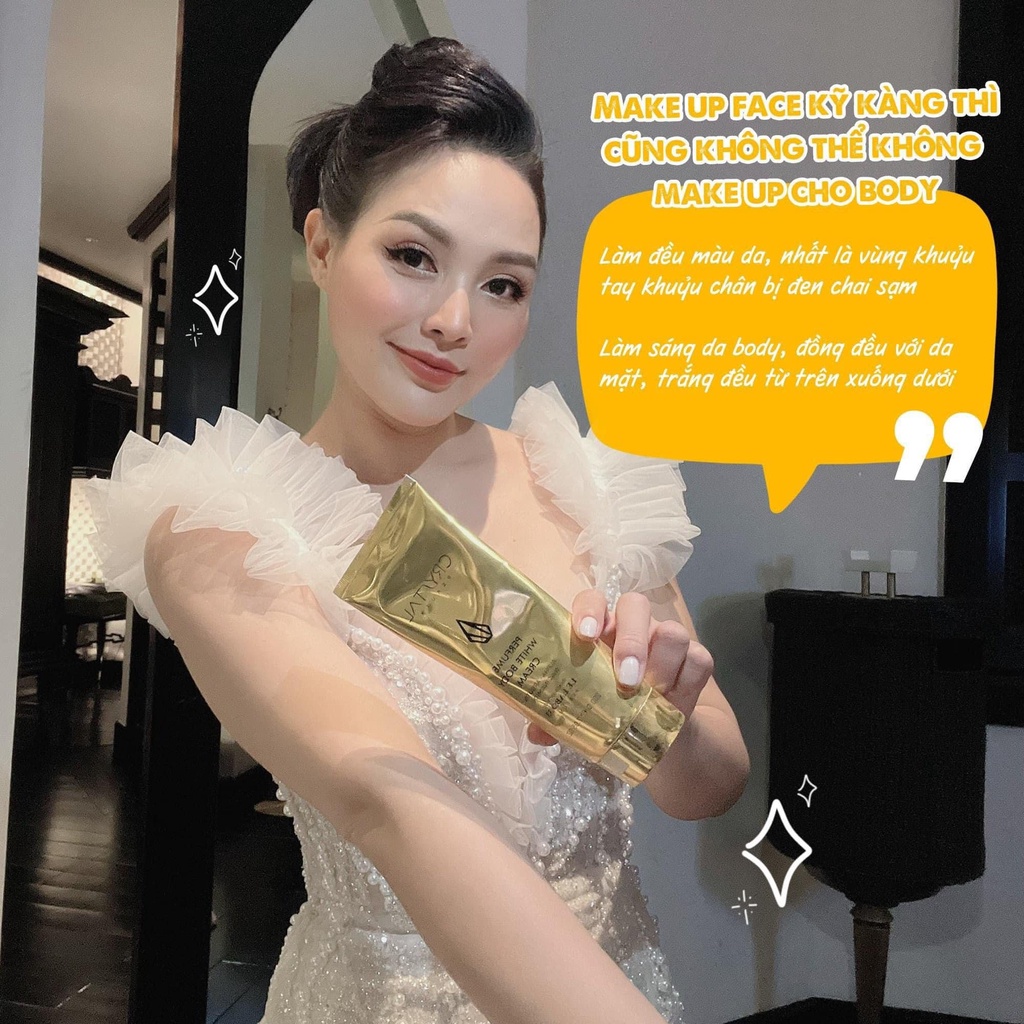 Kem dưỡng trắng da body Crystal hương nước hoa Le Labo Santal 33 kích trắng da body thoa lên da nâng từ 2-4 tone DR45