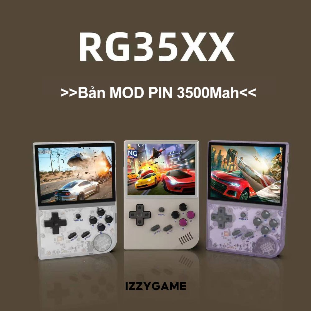Máy chơi game cầm tay Anbernic RG35xx màn cực đẹp, máy nhỏ gọn cấu hình tốt chơi PS1 NEOGEO MAME GBA GBC | IZZYGAME