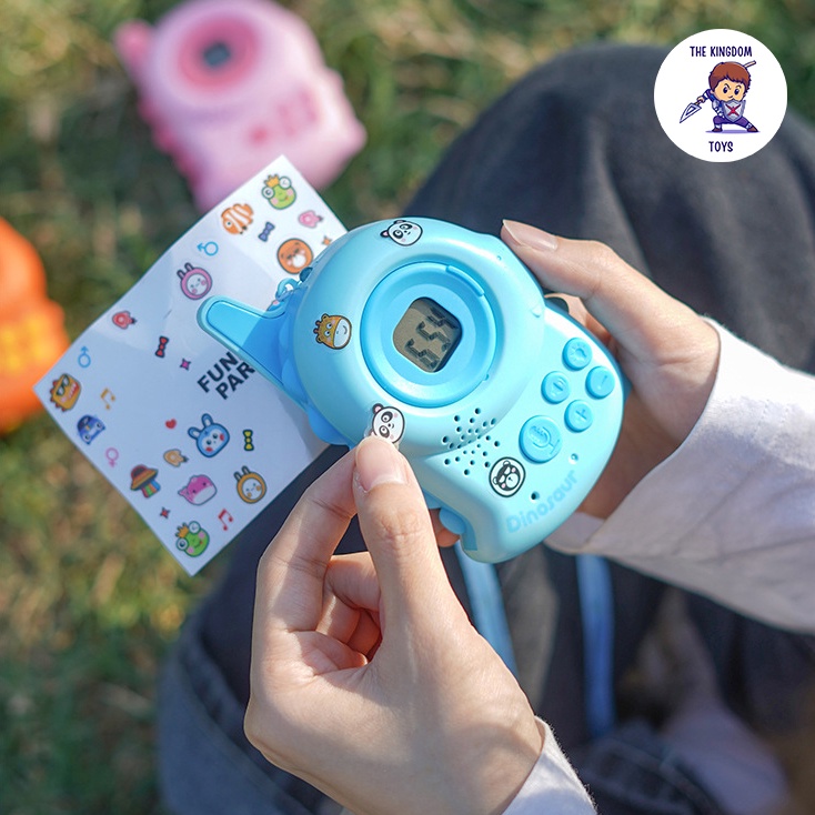 Bộ Đàm Khủng Long Mini Đồ Chơi Theo Cặp Có Sticker Kết Nối Nghe Gọi 300m Nhiều Màu Sắc Cho Bé Trai Bé Gái
