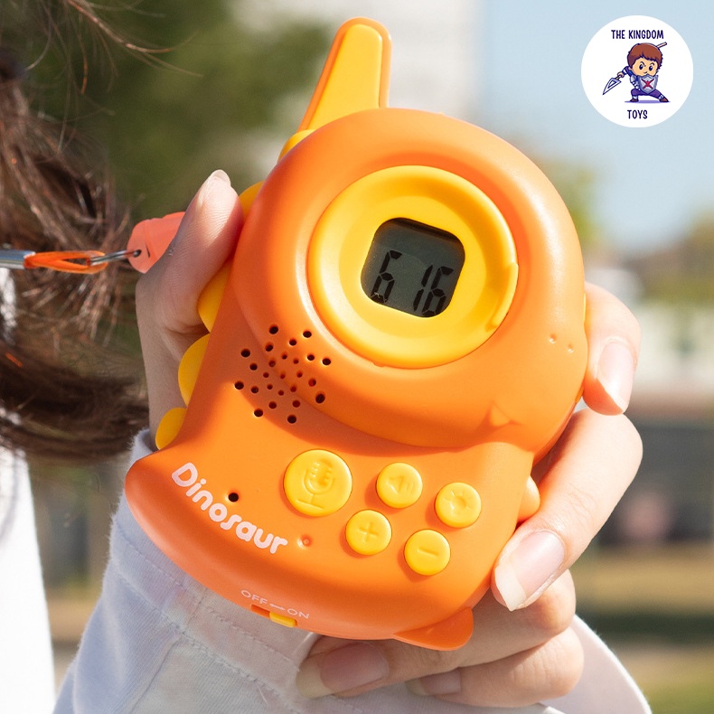 Bộ Đàm Khủng Long Mini Đồ Chơi Theo Cặp Có Sticker Kết Nối Nghe Gọi 300m Nhiều Màu Sắc Cho Bé Trai Bé Gái