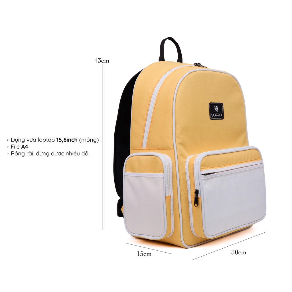 Scarab Estate Backpack Unisex - Balo Đi Học Thời Trang, Đựng Vừa Laptop 15,6inch(mỏng)