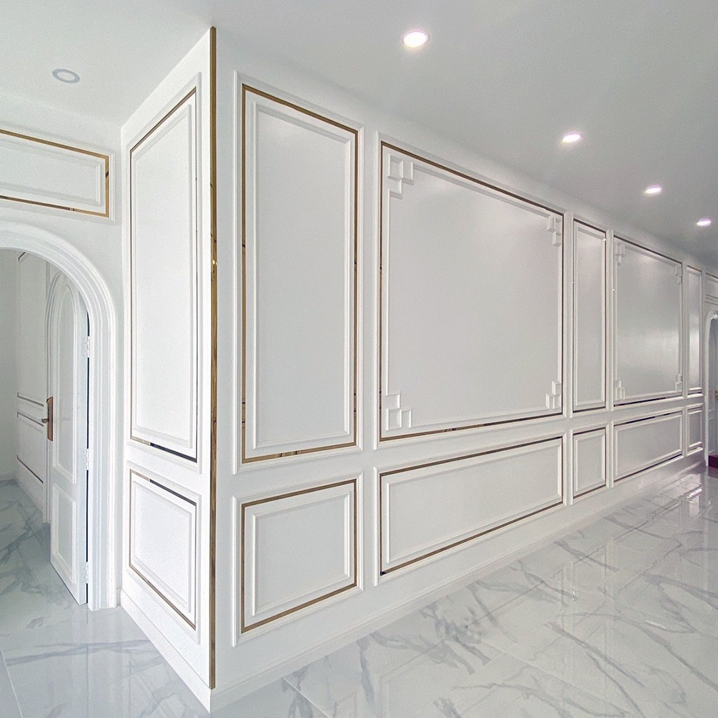 Nẹp la inox , la inox dán tường vàng gương