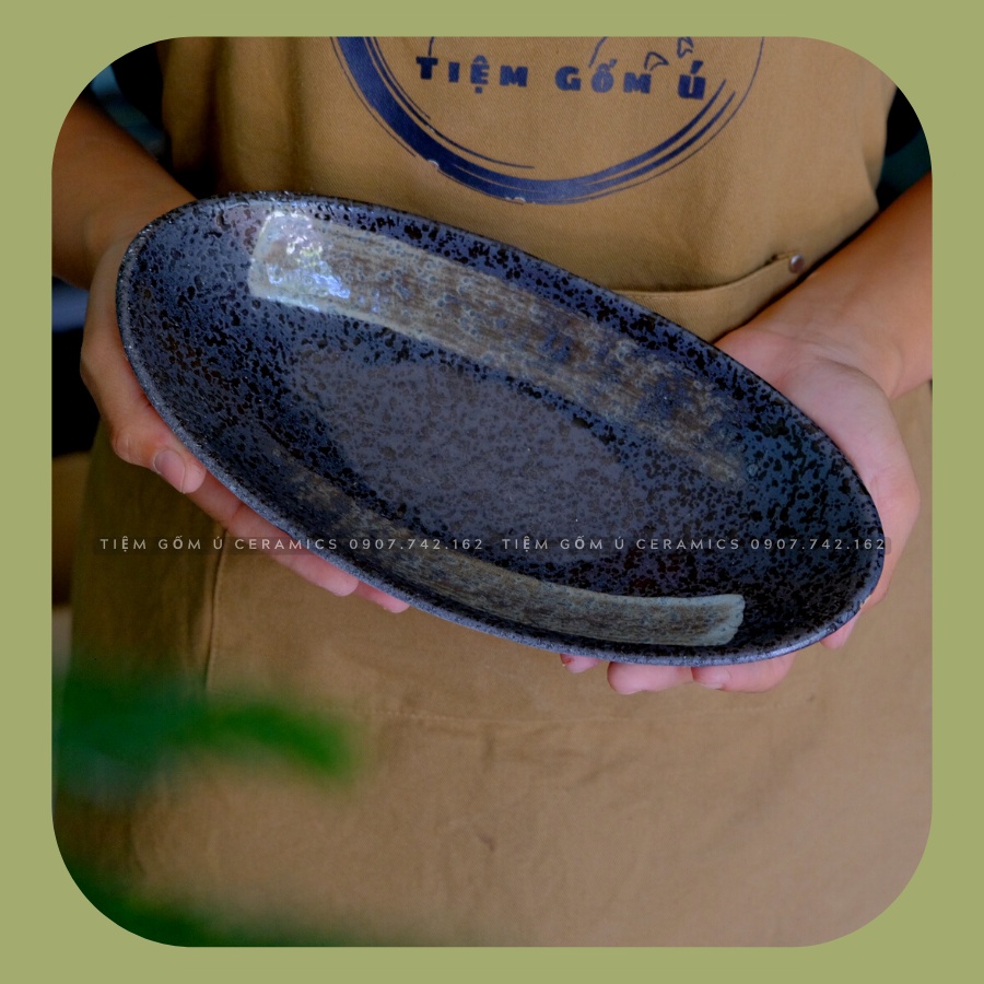 Dĩa OVAL Gốm Sứ, Tiệm Gốm Ú. HF45