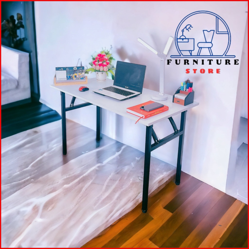 Bàn Gấp Gọn Chân Sắt Nhiều Kích Thước , Bàn Làm Việc Xếp Gọn, Bàn Học Gỗ MDF Chắc Chắn | BigBuy360 - bigbuy360.vn