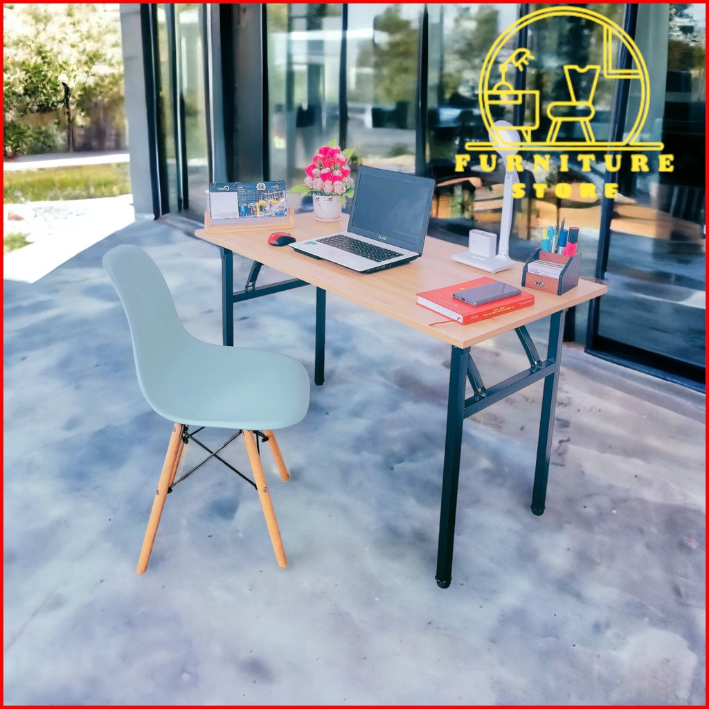 Bàn Gấp Gọn Chân Sắt Nhiều Kích Thước , Bàn Làm Việc Xếp Gọn, Bàn Học Gỗ MDF Chắc Chắn | BigBuy360 - bigbuy360.vn