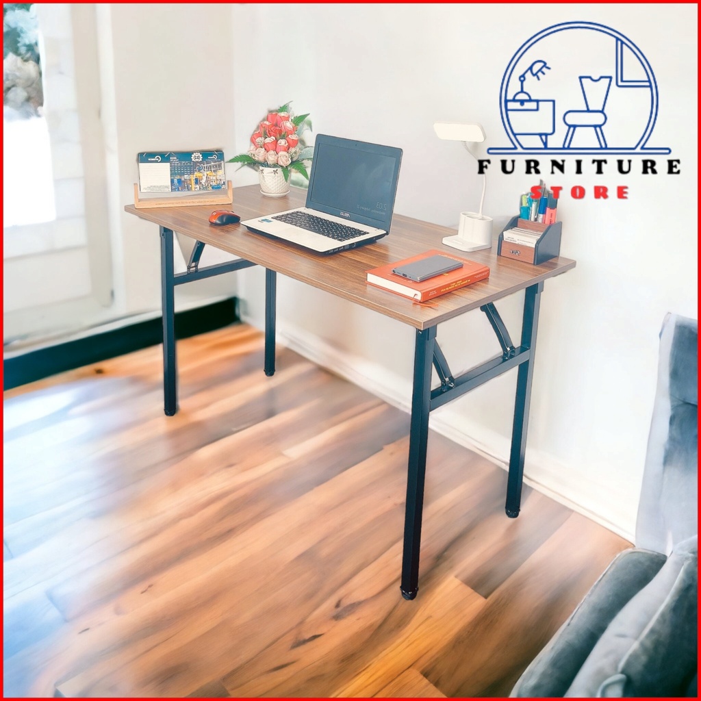 Bàn Gấp Gọn Chân Sắt Nhiều Kích Thước , Bàn Làm Việc Xếp Gọn, Bàn Học Gỗ MDF Chắc Chắn | BigBuy360 - bigbuy360.vn