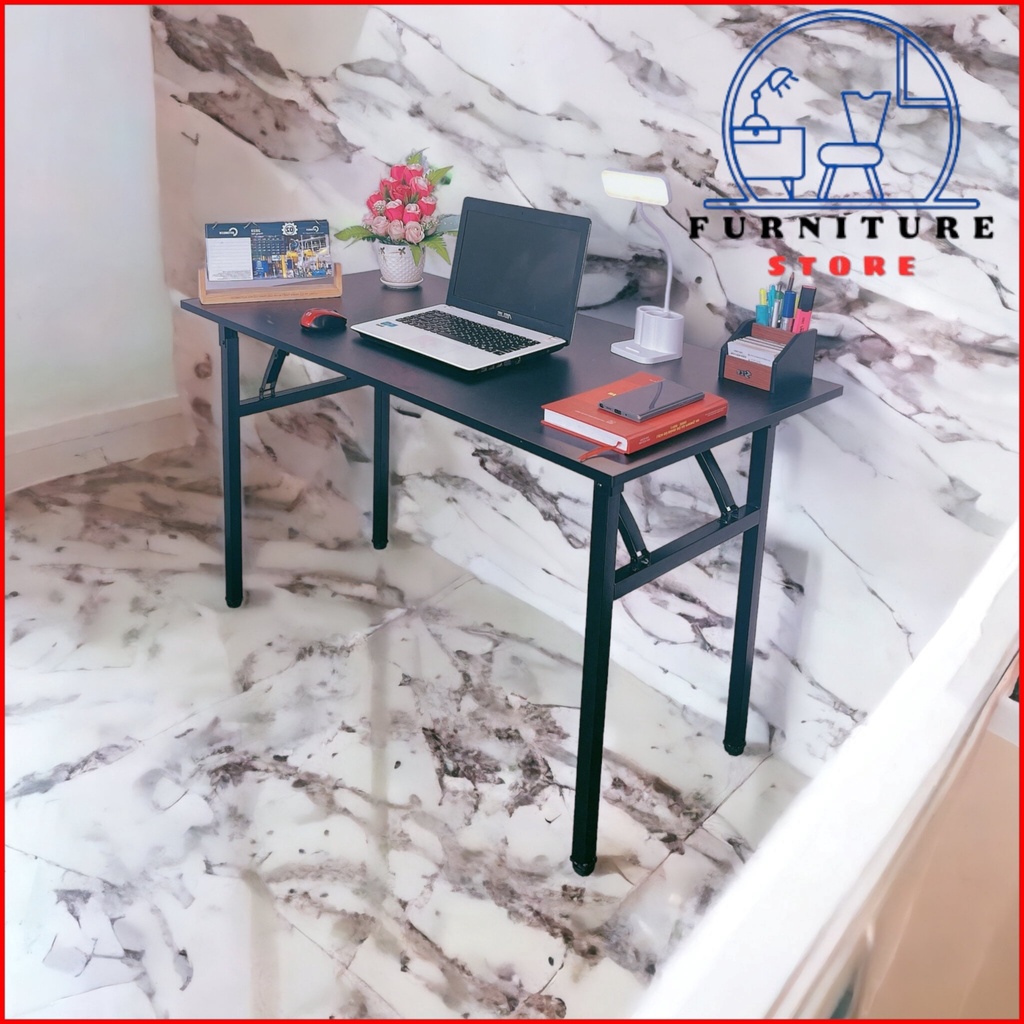 Bàn Gấp Gọn Chân Sắt Nhiều Kích Thước , Bàn Làm Việc Xếp Gọn, Bàn Học Gỗ MDF Chắc Chắn | BigBuy360 - bigbuy360.vn