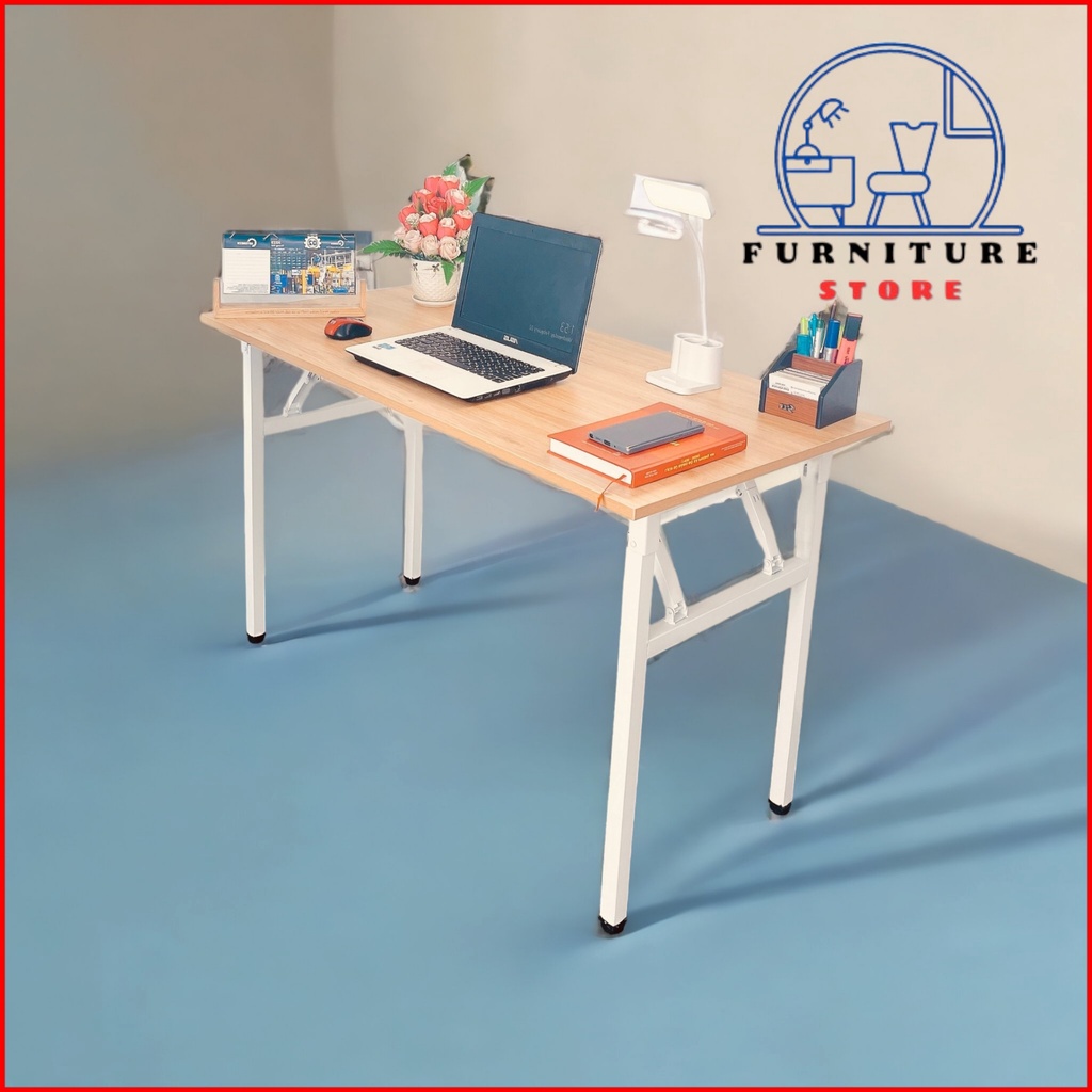 Bàn Gấp Gọn Chân Sắt Nhiều Kích Thước , Bàn Làm Việc Xếp Gọn, Bàn Học Gỗ MDF Chắc Chắn | BigBuy360 - bigbuy360.vn