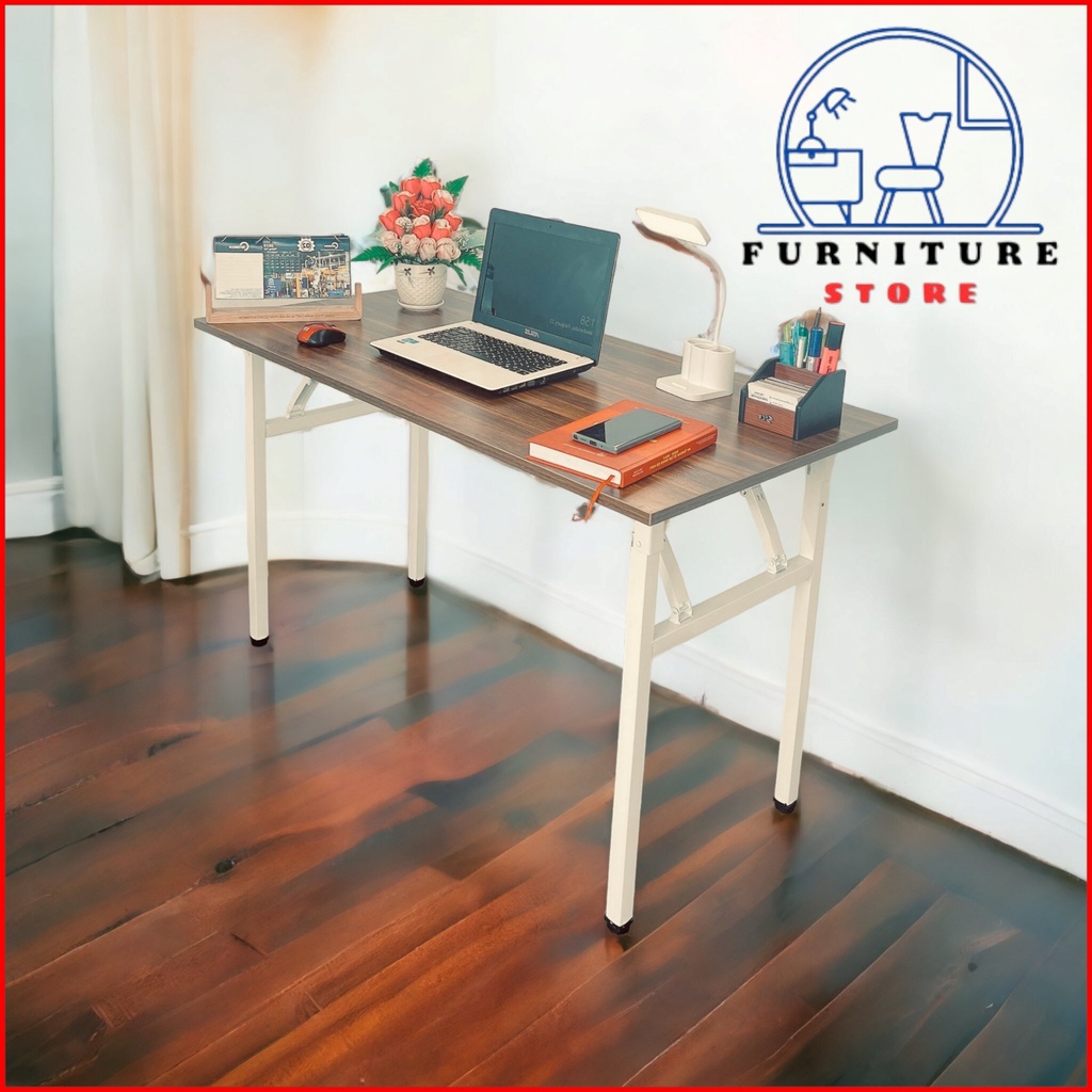 Bàn Gấp Gọn Chân Sắt Nhiều Kích Thước , Bàn Làm Việc Xếp Gọn, Bàn Học Gỗ MDF Chắc Chắn | BigBuy360 - bigbuy360.vn