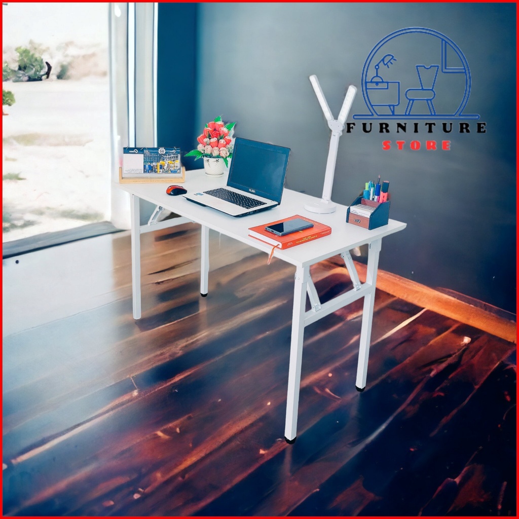Bàn Gấp Gọn Chân Sắt Nhiều Kích Thước , Bàn Làm Việc Xếp Gọn, Bàn Học Gỗ MDF Chắc Chắn | BigBuy360 - bigbuy360.vn