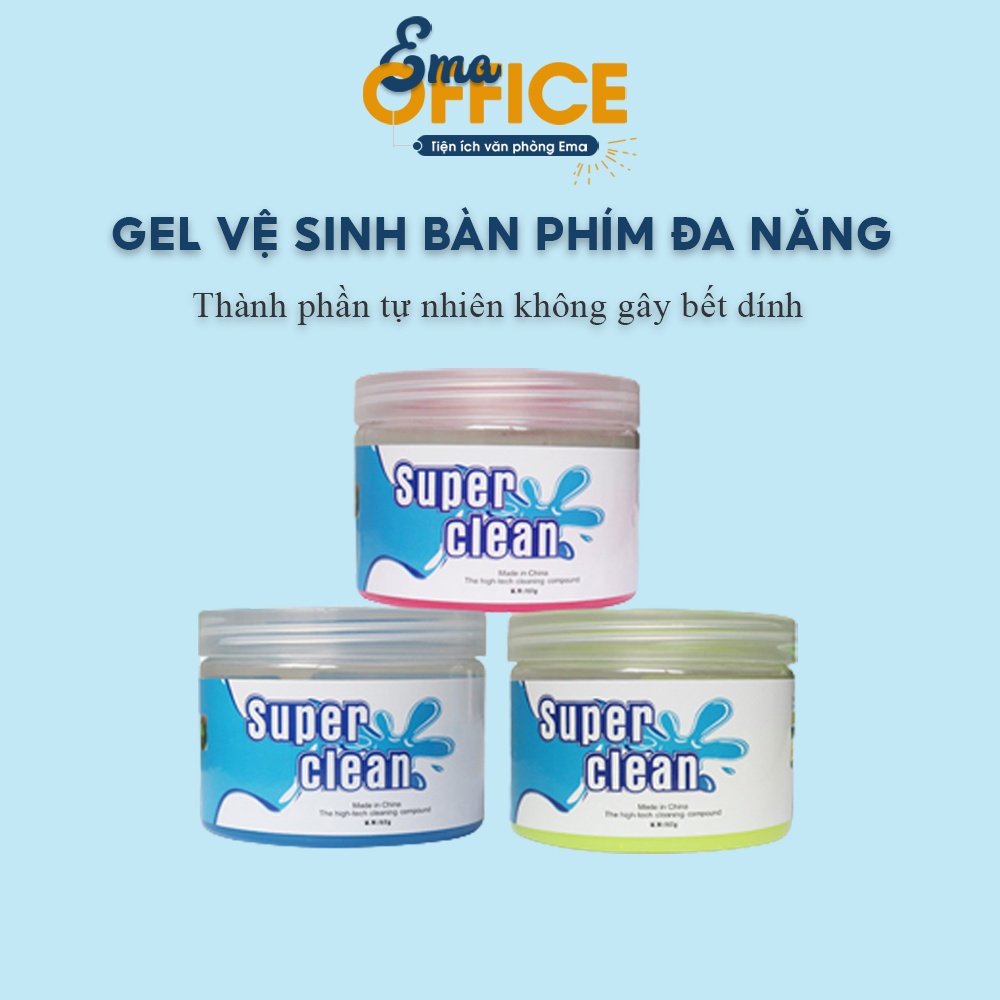 Gel vệ sinh bàn phím, nội thất ô tô EMA - Hút bụi cực sạch đa năng và an toàn, có thể tái sử dụng