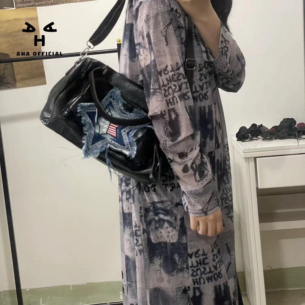 Túi Xách Nữ Đeo Chéo Cỡ Lớn Phong Cách Âu Mỹ