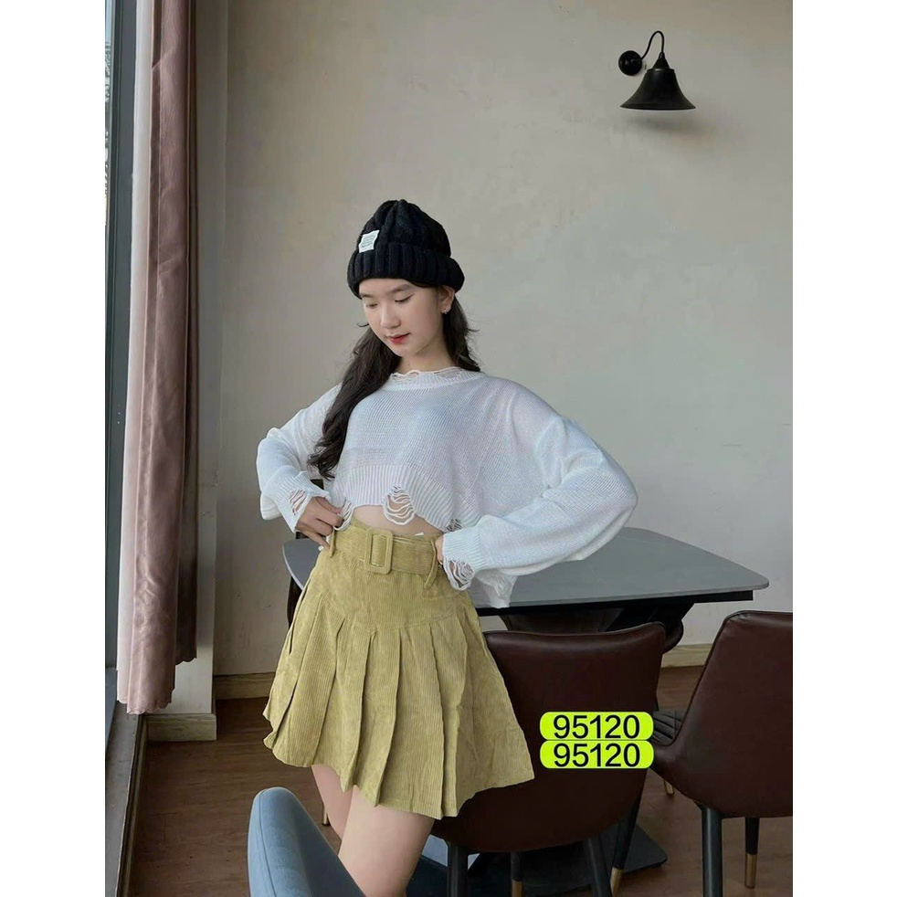 áo len quảng châu form rộng rách 2  bên cute xinh