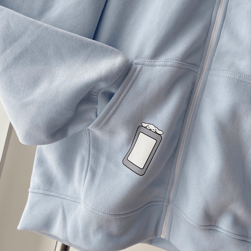 [HOT] Áo Khoác Nỉ Nữ Liền Mũ Có Khóa Kéo Chất Nỉ Bông In Cừu Cao Cấp Thời Trang NEW UNISEX