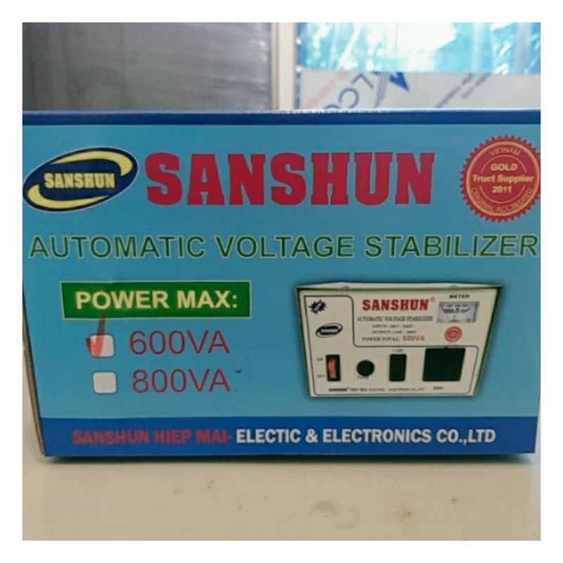 Ổn áp SANSHUN 600VA dãi 130V-240V