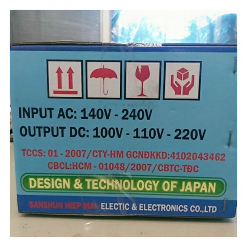 Ổn áp SANSHUN 600VA dãi 130V-240V