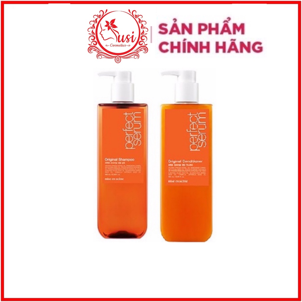 Dầu Gội/ Xả Siêu Mượt Mise En Scene Perfect Serum Original 680ml