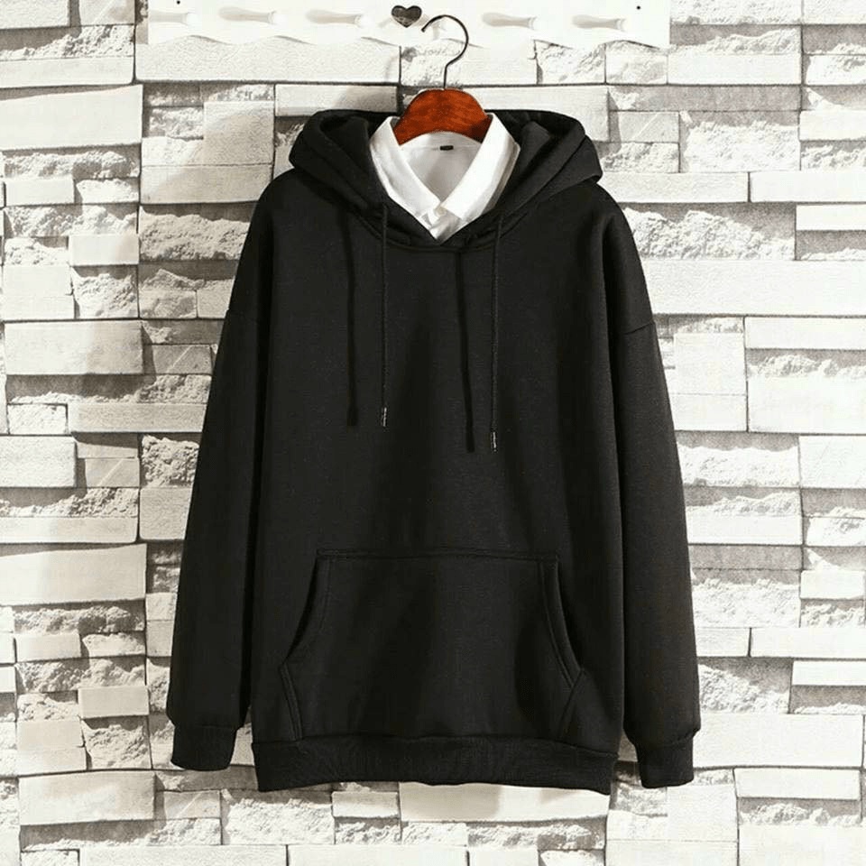 Áo Hoodies Nam Unisex Vải Nỉ Poly Form Rộng Trơn Có Túi Lớn Nón 2 Lớp 3 Màu Siêu Hot NEW UNISEX