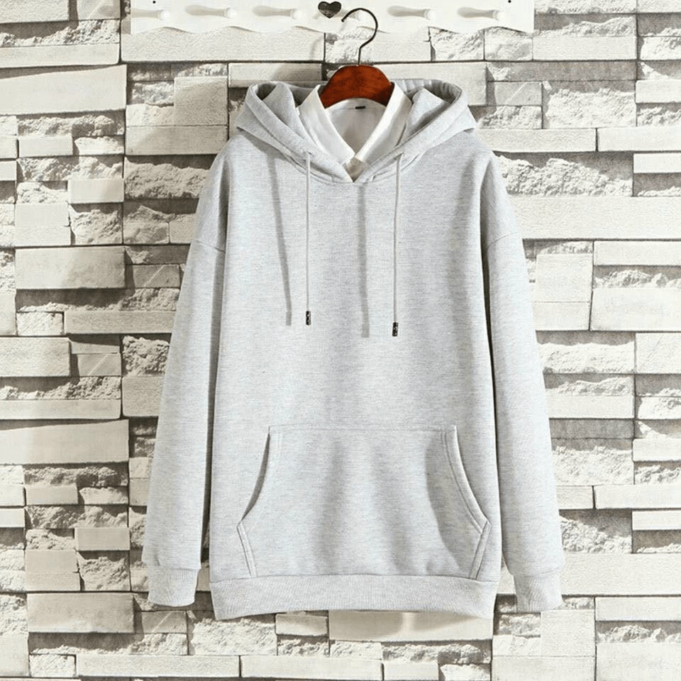 Áo Hoodies Nam Unisex Vải Nỉ Poly Form Rộng Trơn Có Túi Lớn Nón 2 Lớp 3 Màu Siêu Hot NEW UNISEX