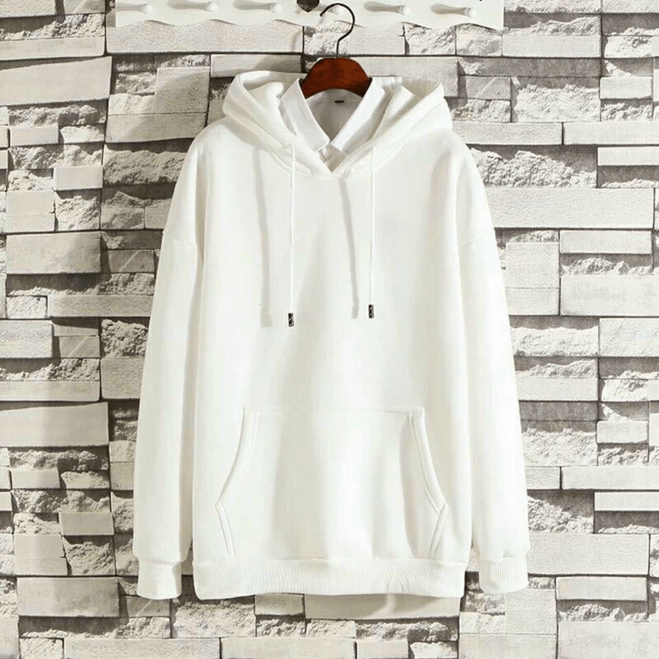 Áo Hoodies Nam Unisex Vải Nỉ Poly Form Rộng Trơn Có Túi Lớn Nón 2 Lớp 3 Màu Siêu Hot NEW UNISEX