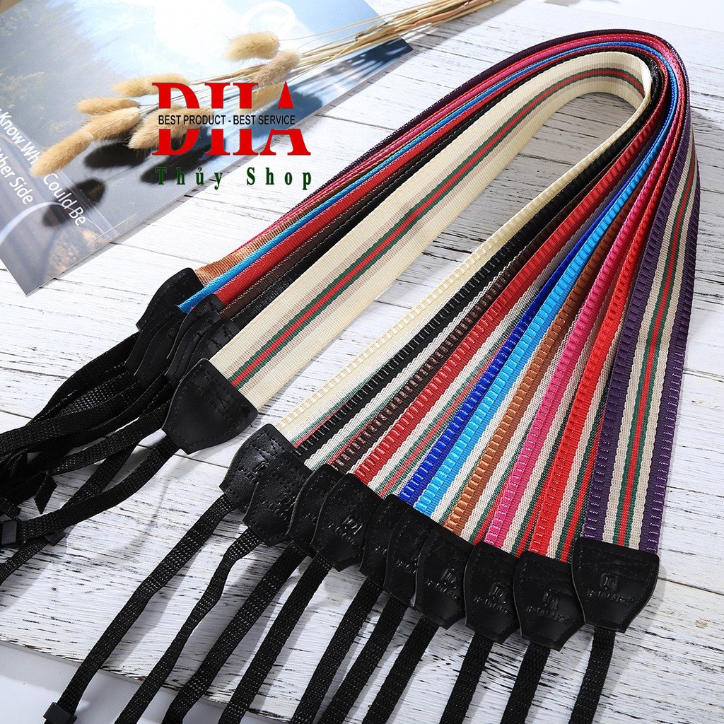 Dây đeo máy ảnh, máy quay phim dệt thổ cẩm thời trang