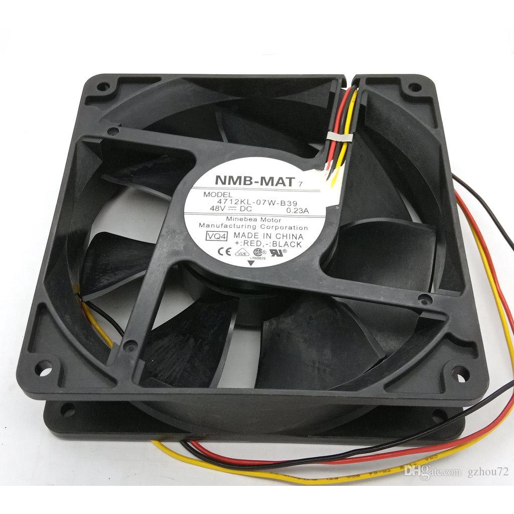 [Tháo máy mới 90%] Quạt tản nhiệt 48V 0.23A 12x12x3.2CM 2800RPM hãng NMB-MAT 4712KL-07W-B39 ShopLinhKienM2M