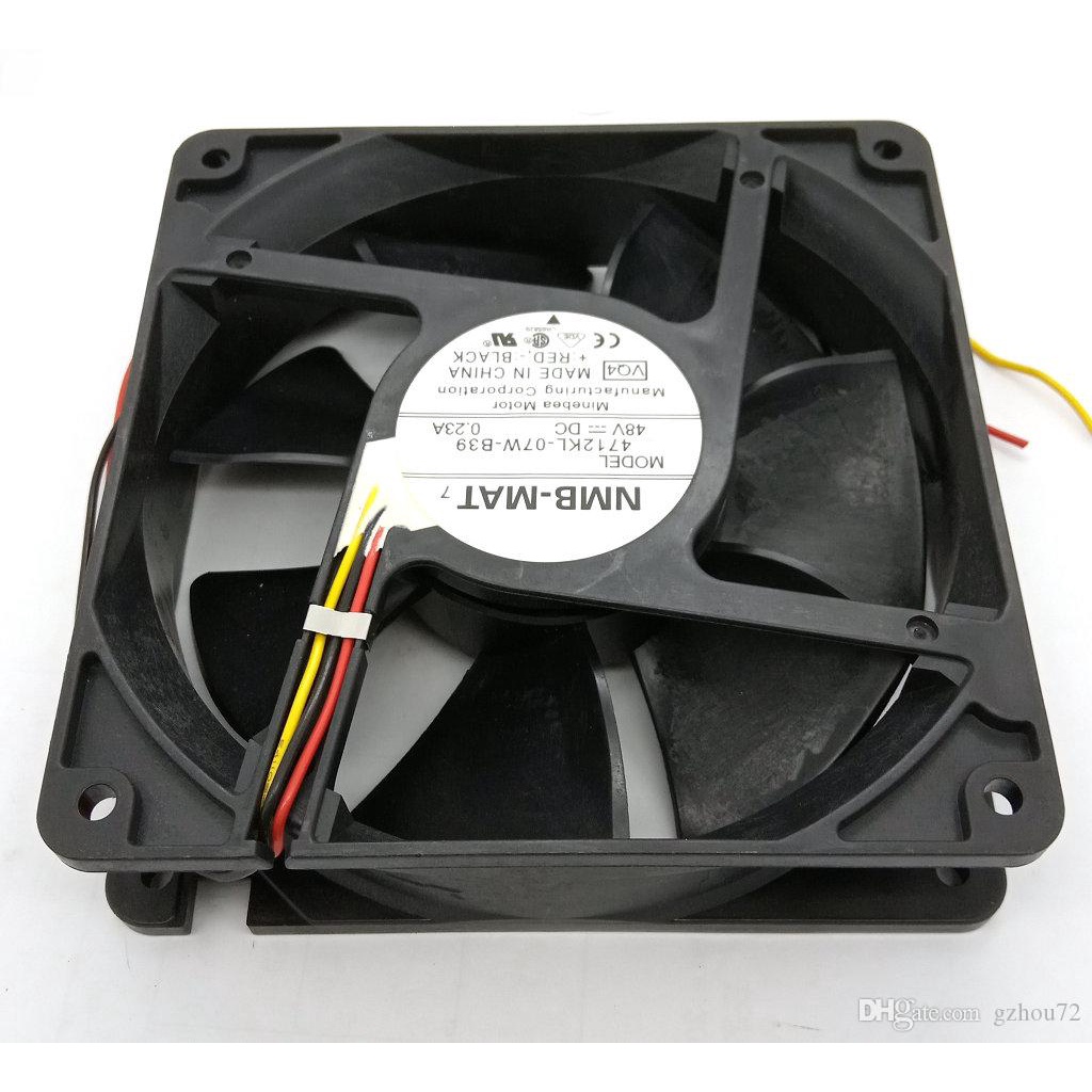[Tháo máy mới 90%] Quạt tản nhiệt 48V 0.23A 12x12x3.2CM 2800RPM hãng NMB-MAT 4712KL-07W-B39 ShopLinhKienM2M