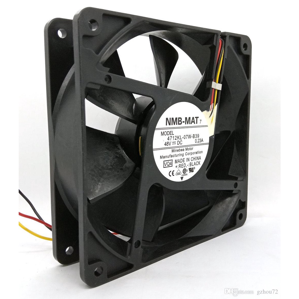 [Tháo máy mới 90%] Quạt tản nhiệt 48V 0.23A 12x12x3.2CM 2800RPM hãng NMB-MAT 4712KL-07W-B39 ShopLinhKienM2M