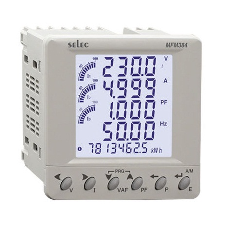 Đồng hồ đo điện đa năng Selec MFM384-C 96x96mm, Có Truyền thông MODBUS