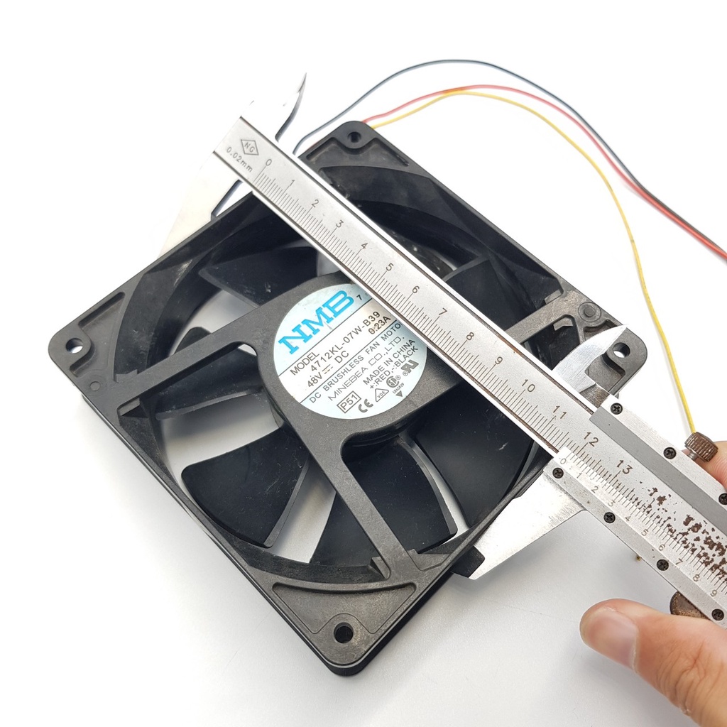 [Tháo máy mới 90%] Quạt tản nhiệt 48V 0.23A 12x12x3.2CM 2800RPM hãng NMB-MAT 4712KL-07W-B39 ShopLinhKienM2M
