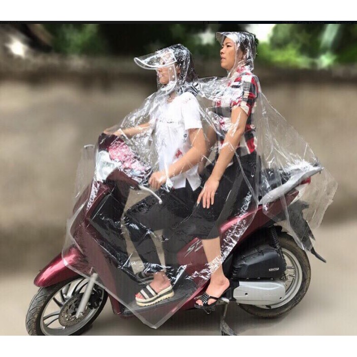 Áo mưa Trong siêu xinh 2 Đầu cho chị em. TTBX