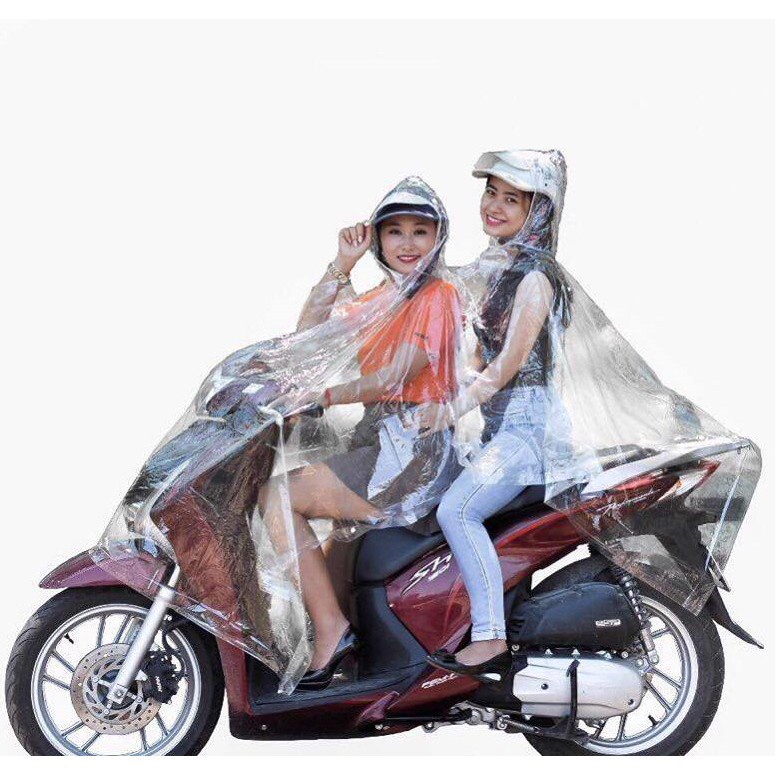 Áo mưa Trong siêu xinh 2 Đầu cho chị em. TTBX