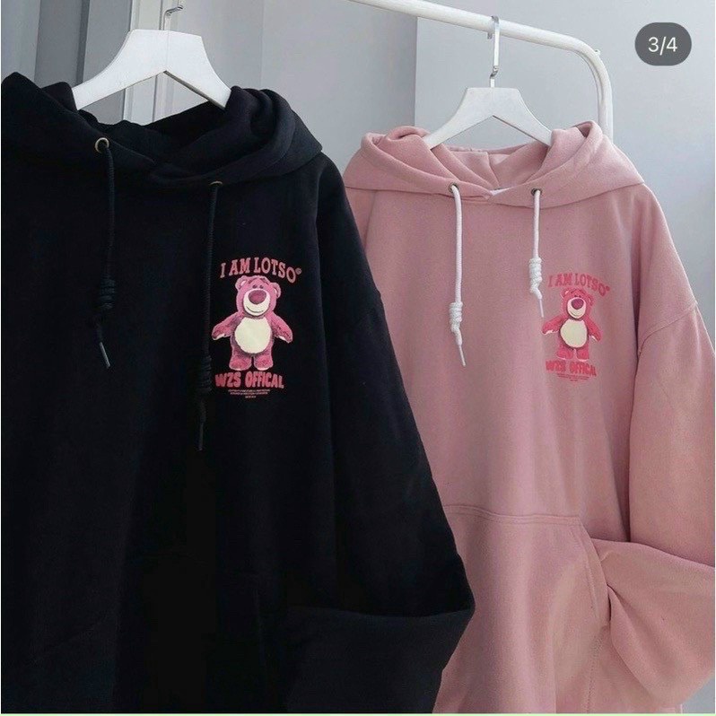 Áo Hoodies Nữ Vải Nỉ Cao Cấp Nón Lớn 2 Lớp Gấu Nổi Phong Cách Thời Thượng NEW UNISEX