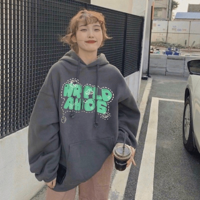 Áo Hoodies Nữ Vải Nỉ Cao Cấp Nón Lớn 2 Lớp Logo In Nổi Phong Cách Thời Thượng NEW UNISEX