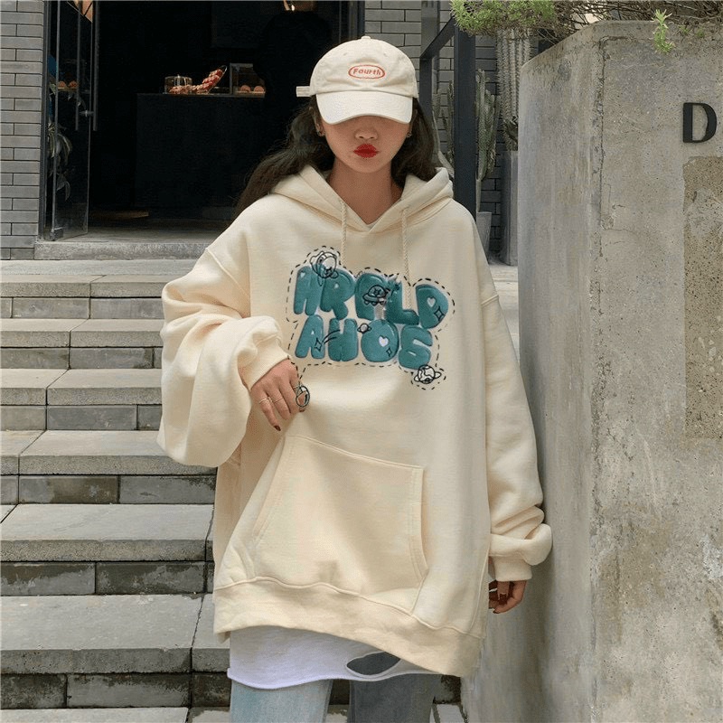 Áo Hoodies Nữ Vải Nỉ Cao Cấp Nón Lớn 2 Lớp Logo In Nổi Phong Cách Thời Thượng NEW UNISEX