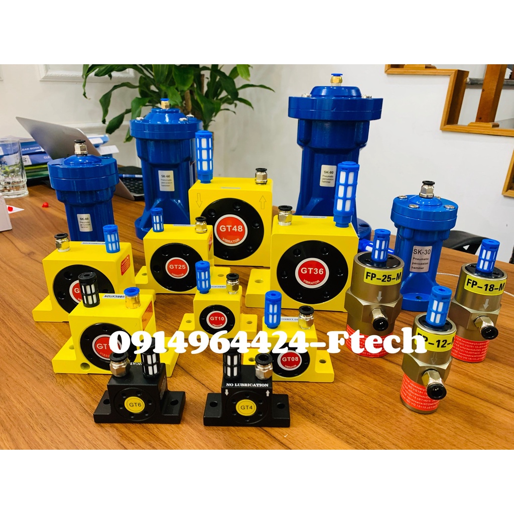 Bộ Rung Khí Nén  Dạng Tuabin Lệch Tâm GT04/06/08/10/16/20/25/36/40/48/60