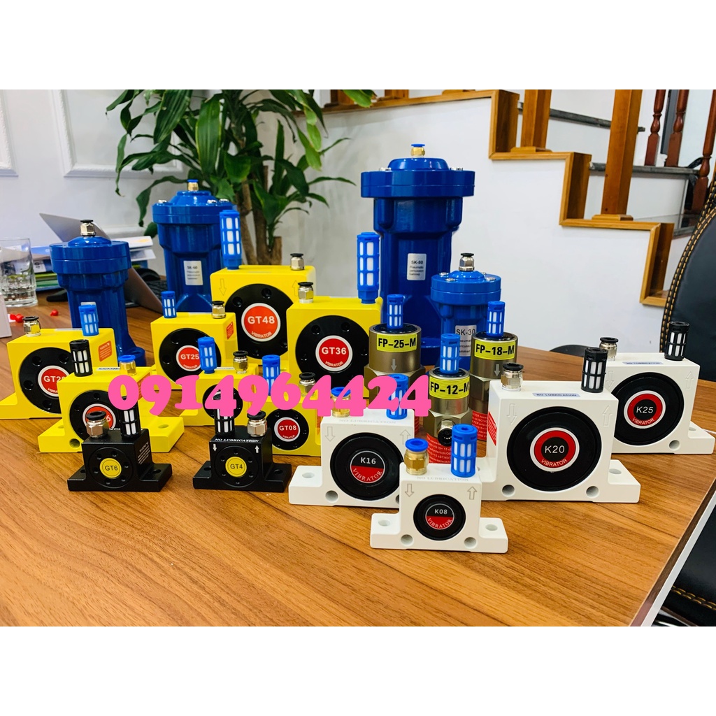 Bộ Rung Khí Nén  Dạng Tuabin Lệch Tâm GT04/06/08/10/16/20/25/36/40/48/60