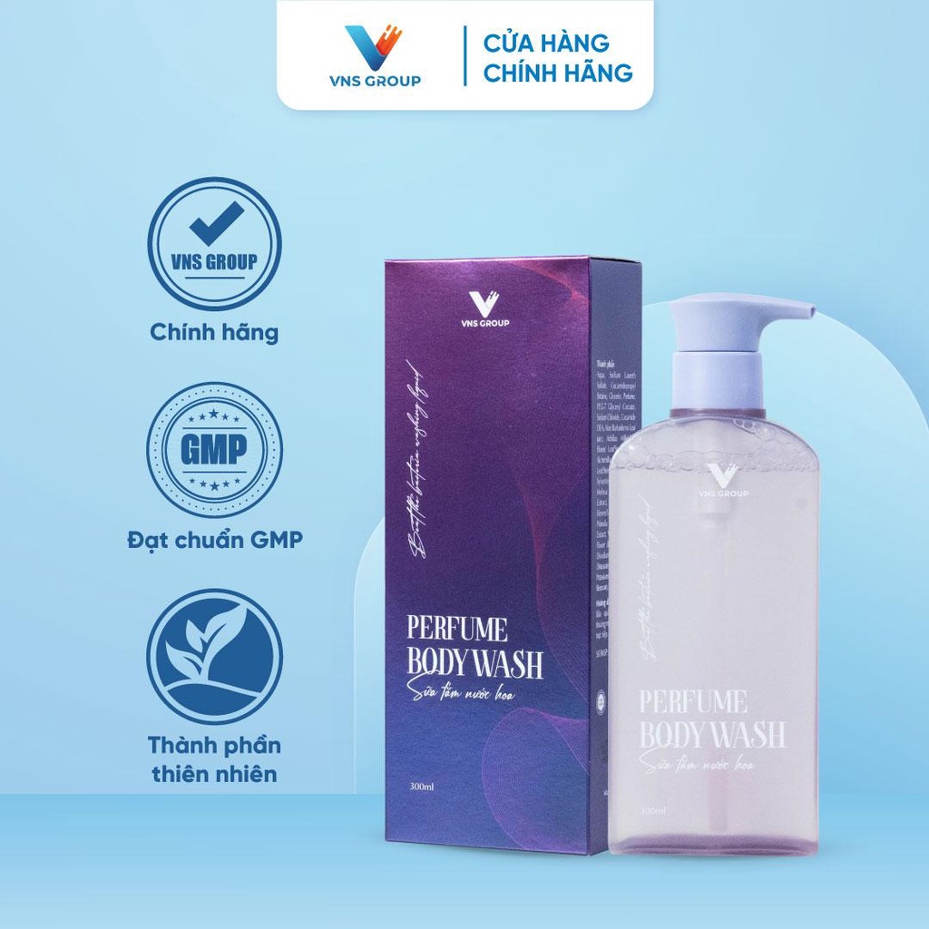 Sữa tắm hương nước hoa Perfume Body Wash VNS Group 300ml hỗ trợ dưỡng ẩm, dưỡng da trắng sáng.