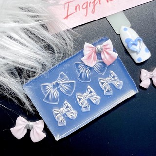 Khuôn nơ nail, khuôn silicon làm charm nơ gắn móng, trang trí box nail