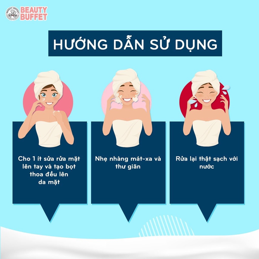 [Cleanser] Sữa rữa mặt tạo bọt làm trắng da Beauty Buffet Scentio Milk Plus Q10 100ml