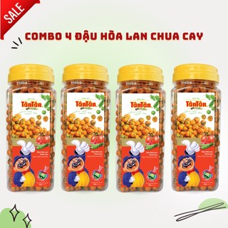 Combo 4 hũ đậu hòa lan chua cay tân tân 190g