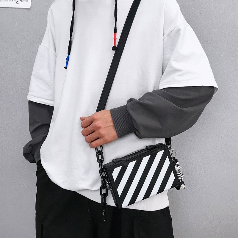 Túi Hộp Brian Bag Đeo Chéo Nam Nữ , Sz 19x6x12cm , Túi Đeo Chéo Dây Xích Thời Trang Hộp Chữ Nhật Unisex - Lulaman