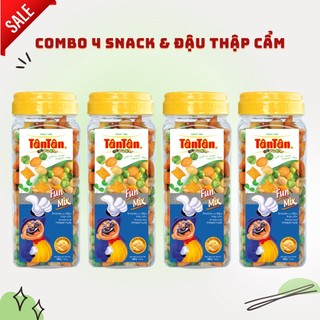 Combo 4 hũ snack và đậu thập cẩm tân tân -